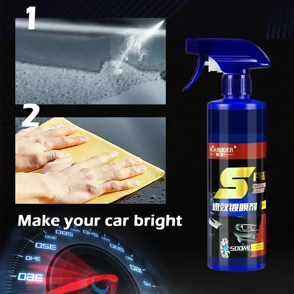 500Ml 3 in 1 Car Paint Repair Ceramic Coating Spray Quick Nano-Coating Spray Wax Automotive Hydrophobic Polish Paint Cleaner