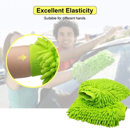 Car Wash Mitt 2 Pack, Microfiber Wash Mitt Car Cleaning Tools, Washing Gloves Car Wash Mit for Washing, Home Cleaning