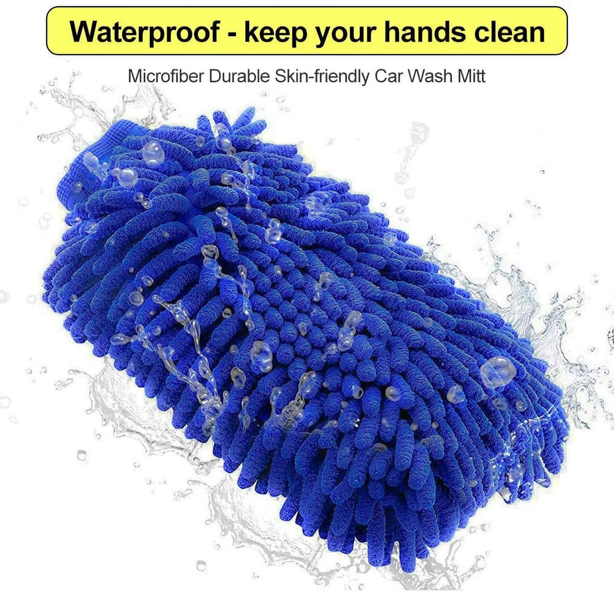 Car Wash Mitt 2 Pack, Microfiber Wash Mitt Car Cleaning Tools, Washing Gloves Car Wash Mit for Washing, Home Cleaning