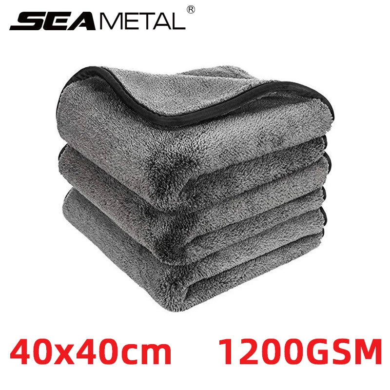 1200GSM Super Absorption Microfiber Towel Car Detailing Care Washing Hemming Towels Auto One-Time Drying Cloth Rags