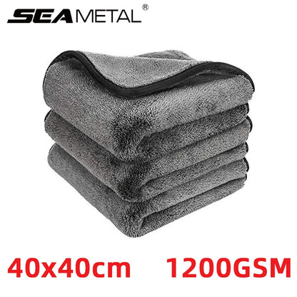 1200GSM Super Absorption Microfiber Towel Car Detailing Care Washing Hemming Towels Auto One-Time Drying Cloth Rags