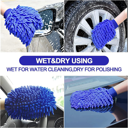 Car Wash Mitt 2 Pack, Microfiber Wash Mitt Car Cleaning Tools, Washing Gloves Car Wash Mit for Washing, Home Cleaning