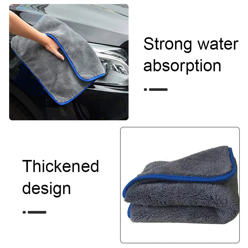 1200GSM Super Absorption Microfiber Towel Car Detailing Care Washing Hemming Towels Auto One-Time Drying Cloth Rags